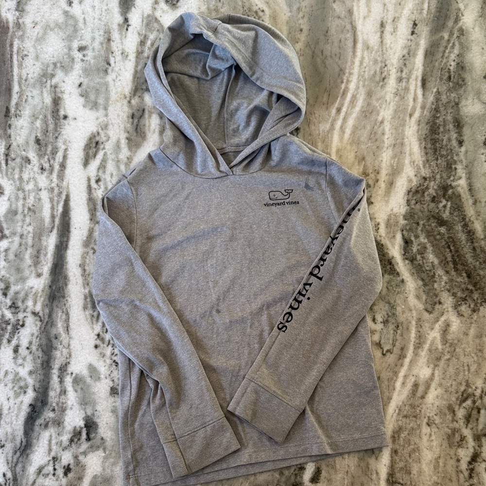 Vineyard Vines Light Gray Hoodie Performance material